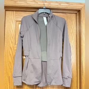 Fabletics Women’s Lightweight Zip-Front Jacket - Taupe